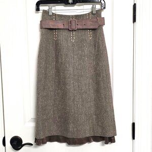 Rebecca Taylor Tweed Midi Skirt